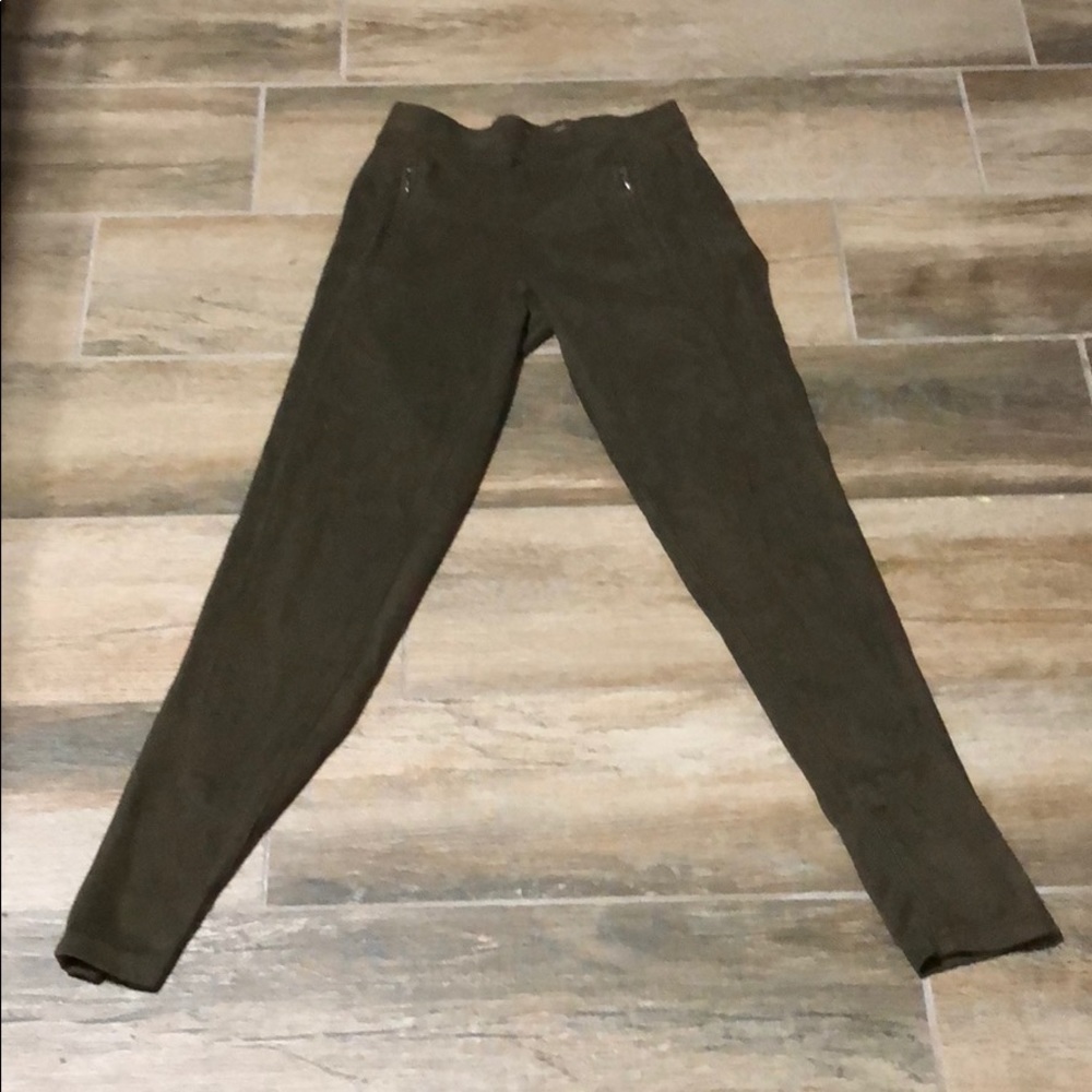 P green tractr pants with zippers